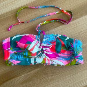 Multicolor Swimsuit Top Size 1X